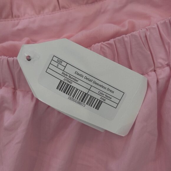 English Factory Women's Small Pink Backless Strap Halter Maxi Chic Summer Dress - Picture 4 of 4